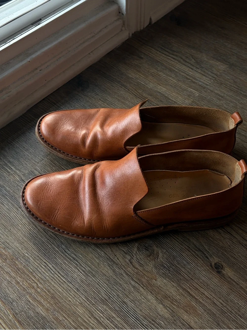 Italian Leather Brown Tan Loafer - 44/11